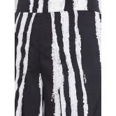 Women Black & White Stripes Printed Top With Palazzos