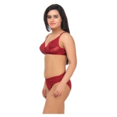 TCG Maroon Lace Bra & Panty Set - 40