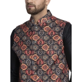 Banity Bey Men's Silk Blend Black Kurta Pajama with Designer Ethnic Nehru Jacket/Modi Jacket/Waistcoat