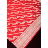 Trendy Leheria jaal Banarasi Katan Silk Saree in Red |SILK MARK CERTIFIED