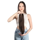 RefynHair - 100% Human Hair Topper 2X6 | 22 Inches | Medium Brown | Hairpiece | Miraj Base | 35-40 Gr | Natural Hair | Clip In | Invisible | Seamless | Real Hair Topper | Volumizer | Remy | Closure