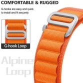 Alpine Loop Band Strap Compatible with Apple Watch Ultra 49mm 45mm 44mm 42mm Rugged Nylon Sport Strap with Metal Steel G Hook