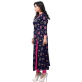 Vbuyz - Blue Rayon Womens A-line Kurti ( Pack of 1 ) - None