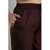 MAUKA - Brown Rayon Wide leg Womens Palazzos ( Pack of 1 ) - None