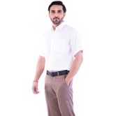 DESHBANDHU DBK Cotton Blend Regular Fit Half Sleeves Mens Formal Shirt - White ( Pack of 1 ) - None