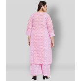 Tissu - Pink Straight Cotton Women's Stitched Salwar Suit ( Pack of 1 ) - None