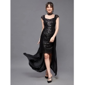 Miss Chase Polyester Embellished Full Length Womens Fit & Flare Dress - Black ( Pack of 1 ) - None