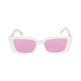 Creature - White Rectangular Sunglasses ( Pack of 1 ) - Medium