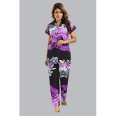 FOMTI - Purple Satin Women's Nightwear Nightsuit Sets ( Pack of 1 ) - None