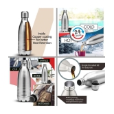 Milton Combo Set Go Electro 1.2 Ltrs Electric Kettle and Duo DLX 350 ml- Silver Thermosteel Hot or Cold Stainless Steel Water Bottle