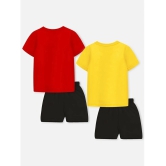 Trampoline Multicolor Cotton Blend Boys T-Shirt & Shorts ( Pack of 2 ) - None