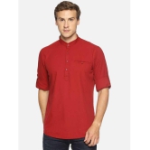 Springberry - Shirt Style 100 percent Cotton Maroon Men's Kurta ( Pack of 1 ) - None