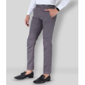 SREY - Grey Cotton Blend Slim Fit Men's Formal Pants (Pack of 2) - None