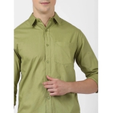 UrbanMark Men 100% Cotton Full Sleeves Regular Fit Solid Casual Shirt-Olive - None