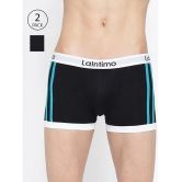 La Intimo Black Cotton Mens Trunks ( Pack of 2 ) - None