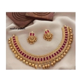 Padmavati Bangles Red Copper Necklace Set ( Pack of 1 ) - Red