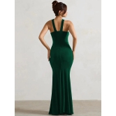 clafoutis Lycra Solid Full Length Womens Bodycon Dress - Green ( Pack of 1 ) - None