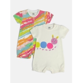 MINI KLUB Multi Color Cotton Rompers For Baby Girl ( Pack of 2 ) - None