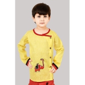 Coxxup Yellow Cotton Blend Boys Sherwani ( Pack of 1 ) - None