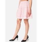 ALL WAYS YOU - Pink Crepe Womens A-Line Skirt ( Pack of 1 ) - None