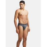 Jockey US17 Men Super Combed Cotton Rib Solid Brief - Charcoal Melange (Pack of 2) - None