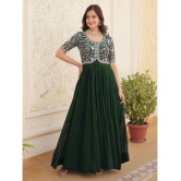 Estela Georgette Embroidered Flared Womens Kurti - Green ( Pack of 1 ) - None