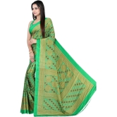 LEELAVATI - Light Green Crepe Saree With Blouse Piece ( Pack of 1 ) - Light Green