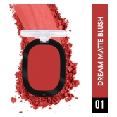 Beauty Berry Dream Matte Blush Highly Pigmented & Blendable Shades 7g, Deep Red (Shade - 01)