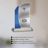 Customized Acrylic Trophy with Matter Printed For Corporate Gifting