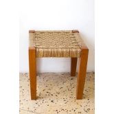 Lustrous Duckling Jute & Gold Stool