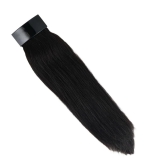 RefynHair - 100% Human Hair | Barrettes Ponytail Extension | 20 Inches | Natural Black | 60 Gr | Invisible | Seamless | Premium Remy | Versatile, Stylish, and Easy-to-Use for Any Look or Occasion