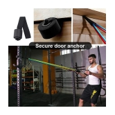 Resistance Tube Set with Foam Handles, Door Anchor, Ideal for Home & Gym - Multicolor