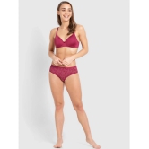 Jockey 1819 Wirefree Padded Microfiber Nylon Elastane Full Coverage T-Shirt Bra - Pink Wine - None