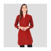 PPTHEFASHIONHUB - Maroon Rayon Women's Tunic ( Pack of 1 ) - None