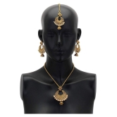 Bhagya Lakshmi Alloy Brown Contemporary Contemporary/Fashion Antique Necklaces Set - Brown