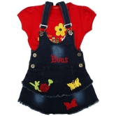 Zadmus - Red Cotton Girls Dungarees ( ) - None