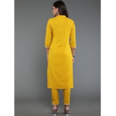 Antaran Viscose Embroidered Kurti With Pants Womens Stitched Salwar Suit - Yellow ( Pack of 1 ) - None