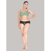 HAYA Green Cotton Non Padded Womens Plunge Bra ( Pack of 1 ) - None