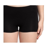 Tkeshto - Black Cotton Lycra Solid Women's Boy Shorts ( Pack of 2 ) - None