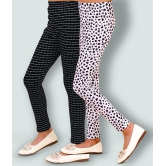 Kids Cave - Black Cotton Blend Girls Leggings ( ) - None