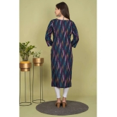 Estela Cotton Printed Straight Womens Kurti - Navy ( Pack of 1 ) - None