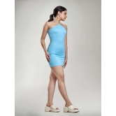 Blue Bodycon Halter Dress-M