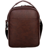 Leather Gifts Messenger Bag Brown  - Brown