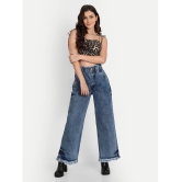 AngelFab - Light Blue Denim Wide Leg Womens Jeans ( Pack of 1 ) - None