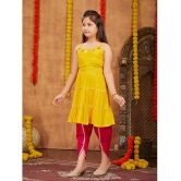 Aarika Yellow Rayon Girls Top & Dhoti Set ( Pack of 1 ) - None