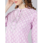 KIPEK - Purple Cotton Womens Straight Kurti ( Pack of 1 ) - None