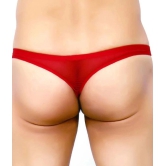 La Intimo Polyester Mens Thongs ( Red ) - 70 - 75 Cms