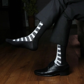 Elite Black & White Designer Socks for Men - Pack of 3