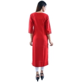 AMIRA'S INDIAN ETHNICWEAR - Red Linen Women's Stitched Salwar Suit ( ) - XXL