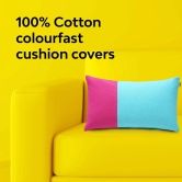 Two Tone Lumbar Cushion Cover | Single Yellow-Green 12